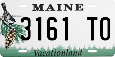 ME license plate 3161TO