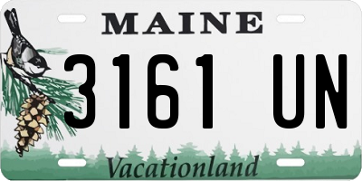 ME license plate 3161UN