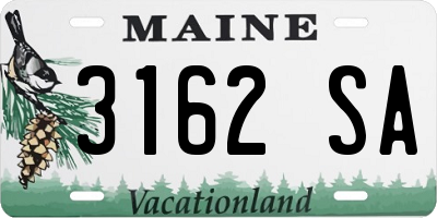 ME license plate 3162SA