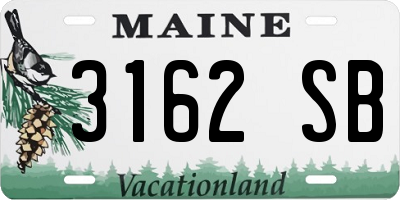 ME license plate 3162SB