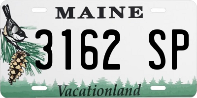 ME license plate 3162SP
