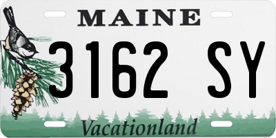 ME license plate 3162SY
