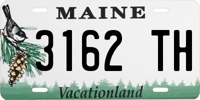 ME license plate 3162TH