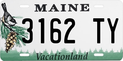 ME license plate 3162TY