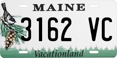 ME license plate 3162VC