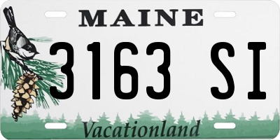 ME license plate 3163SI