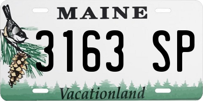 ME license plate 3163SP