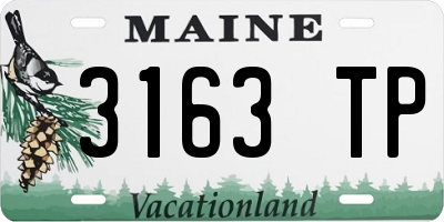 ME license plate 3163TP