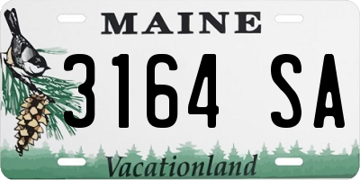 ME license plate 3164SA