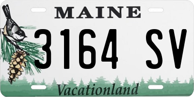 ME license plate 3164SV