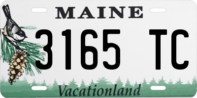 ME license plate 3165TC