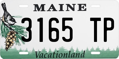 ME license plate 3165TP