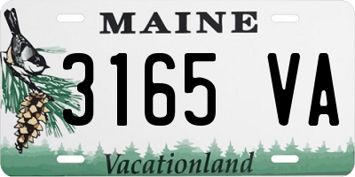 ME license plate 3165VA