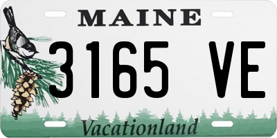 ME license plate 3165VE