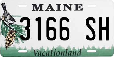 ME license plate 3166SH