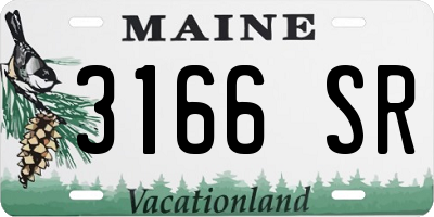 ME license plate 3166SR