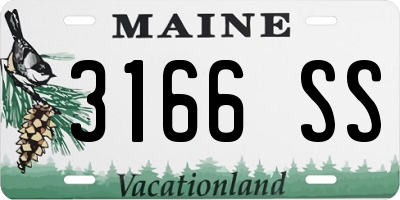 ME license plate 3166SS