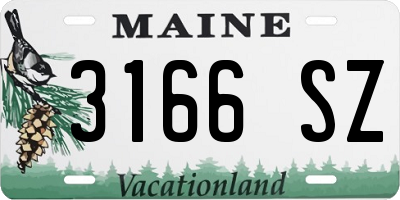 ME license plate 3166SZ