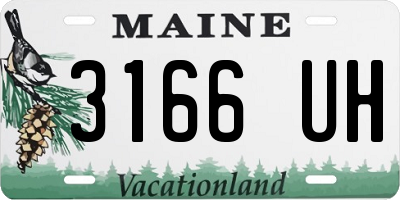 ME license plate 3166UH
