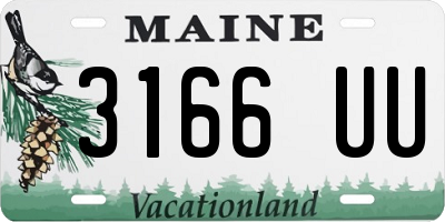 ME license plate 3166UU