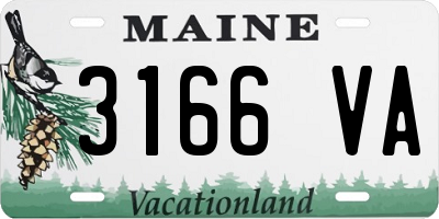 ME license plate 3166VA