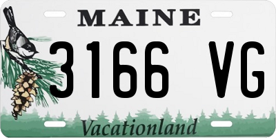 ME license plate 3166VG