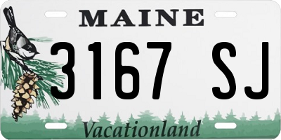 ME license plate 3167SJ