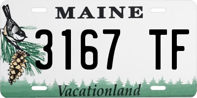 ME license plate 3167TF