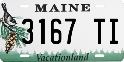 ME license plate 3167TI
