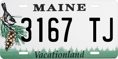 ME license plate 3167TJ