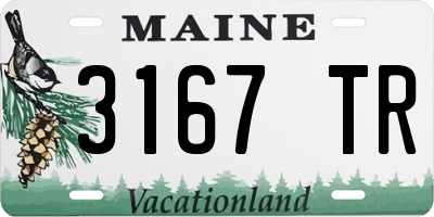 ME license plate 3167TR