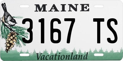 ME license plate 3167TS