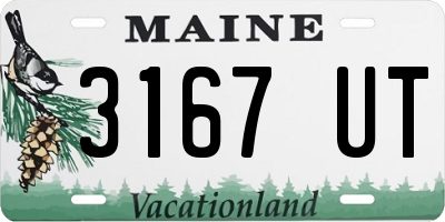 ME license plate 3167UT