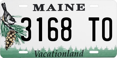 ME license plate 3168TO