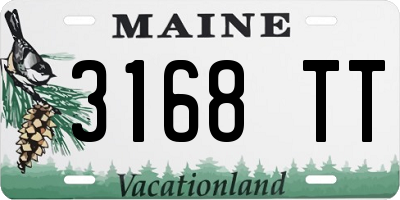 ME license plate 3168TT