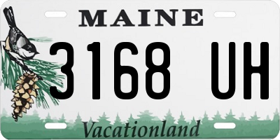 ME license plate 3168UH