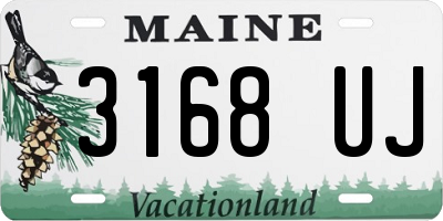 ME license plate 3168UJ