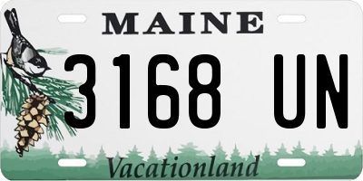 ME license plate 3168UN