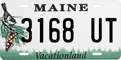 ME license plate 3168UT