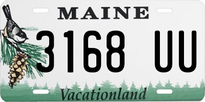 ME license plate 3168UU