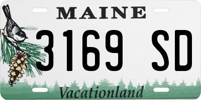 ME license plate 3169SD