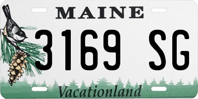 ME license plate 3169SG