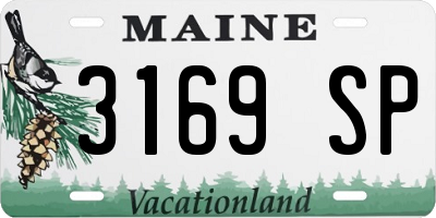 ME license plate 3169SP