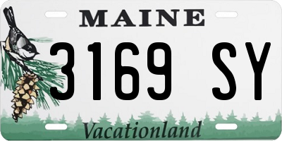 ME license plate 3169SY
