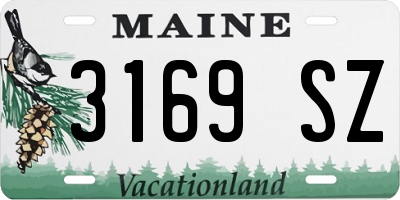 ME license plate 3169SZ