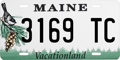 ME license plate 3169TC