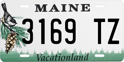 ME license plate 3169TZ