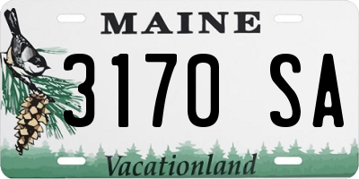 ME license plate 3170SA