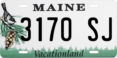 ME license plate 3170SJ