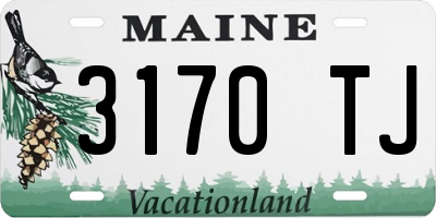 ME license plate 3170TJ